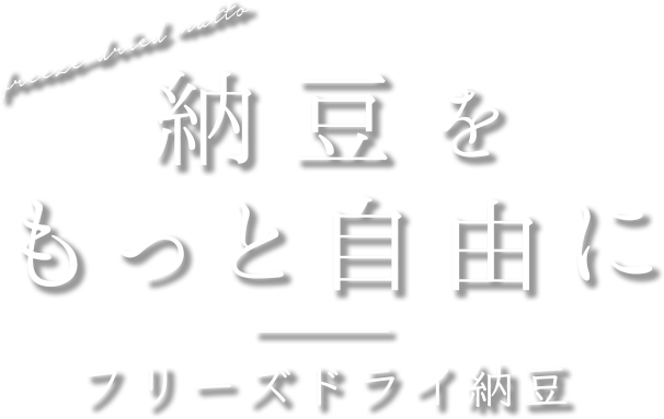 納豆をもっと自由に　フリーズドライ納豆