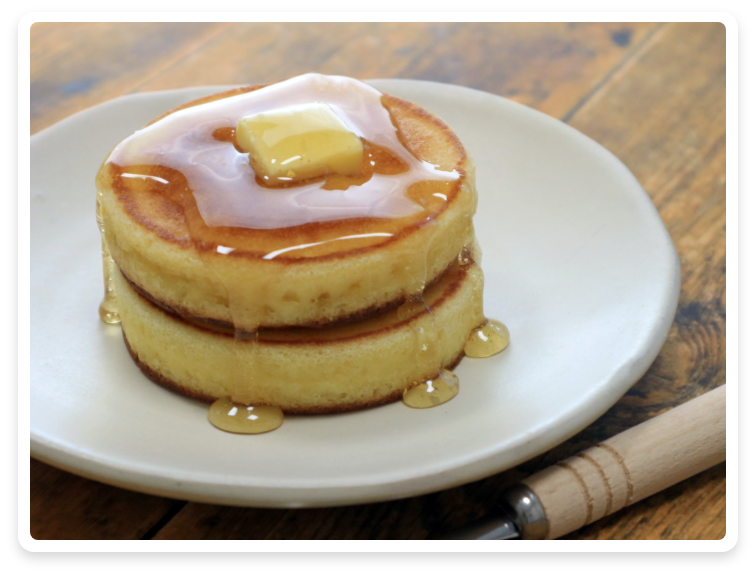 粉豆腐入りホットケーキ