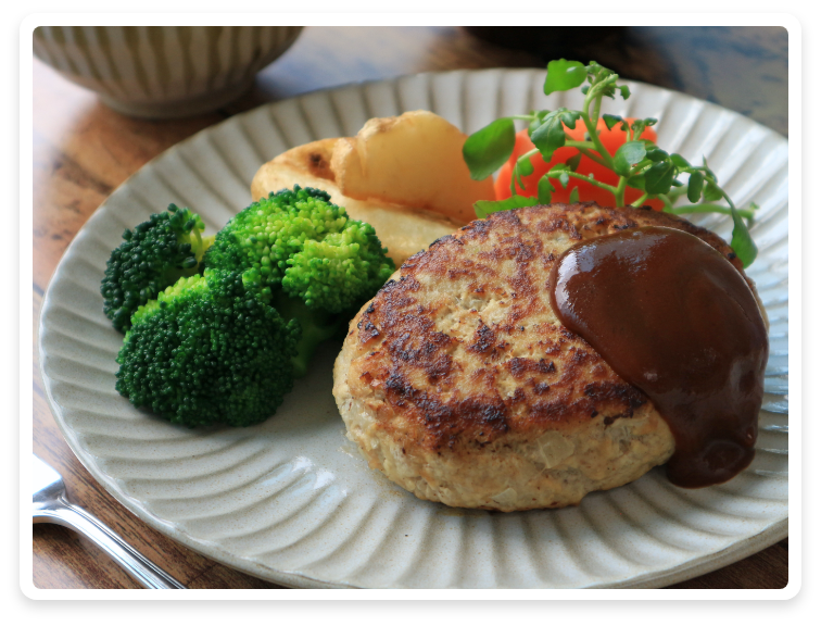 粉豆腐入りハンバーグ