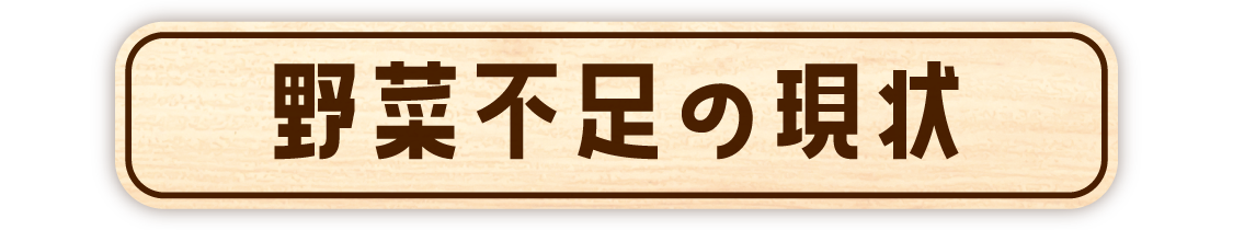 野菜不足の現状