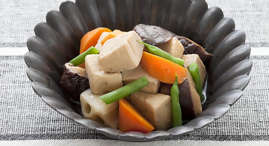 根菜とこうや豆腐の炒め煮
